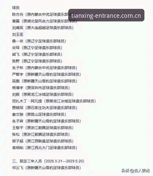 天行体育互动平台2026最新版本 中国足坛反腐风暴实用指南:天行体育平台深度解读第三批禁足名单